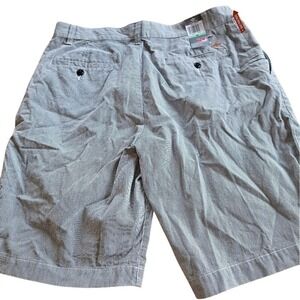 Dockers Men's Navy White Striped Shorts 34 | NWT Smartphone Pocket